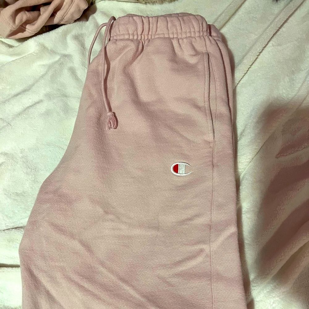light pink champion sweatpants
